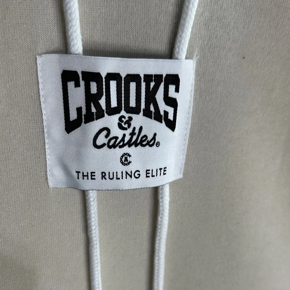 Crooks & Castles Off-White Hoodie Size Large NWT - Picture 4 of 4